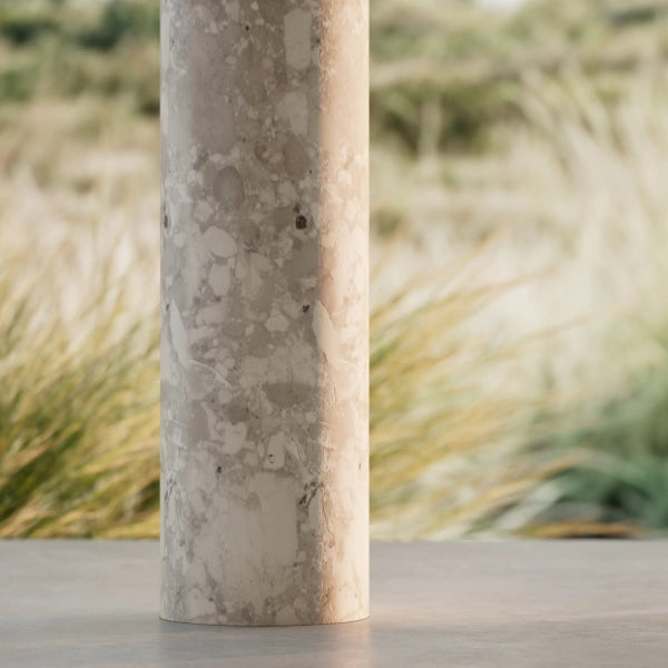 MonBlari STRATA Series contemporary bathroom pedestal sink with acrylic overlay