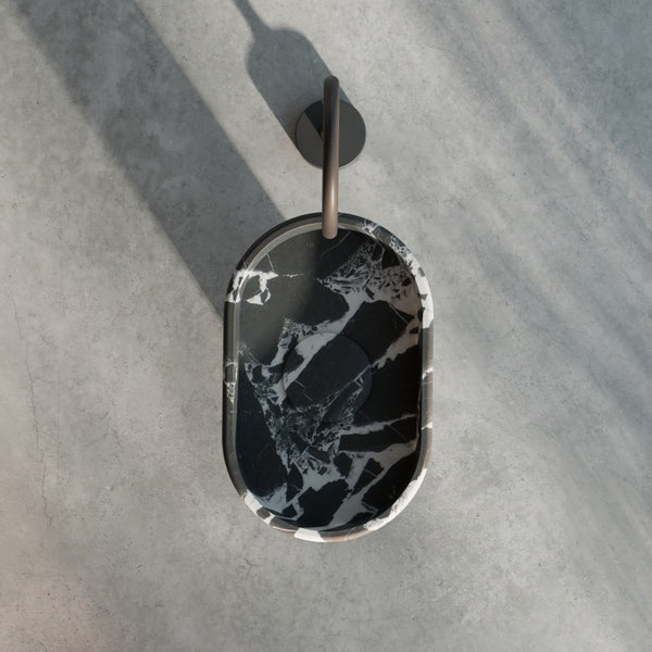 MonBlari STRATA Series contemporary freestanding marble basin