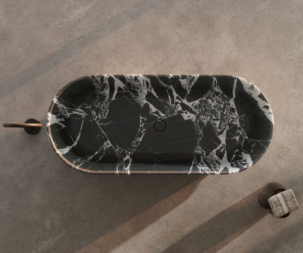 MonBlari STRATA Series luxury marble bathroom bathtub