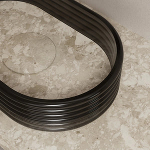 MonBlari STRATA Series marble bathroom wash basin with acrylic detail