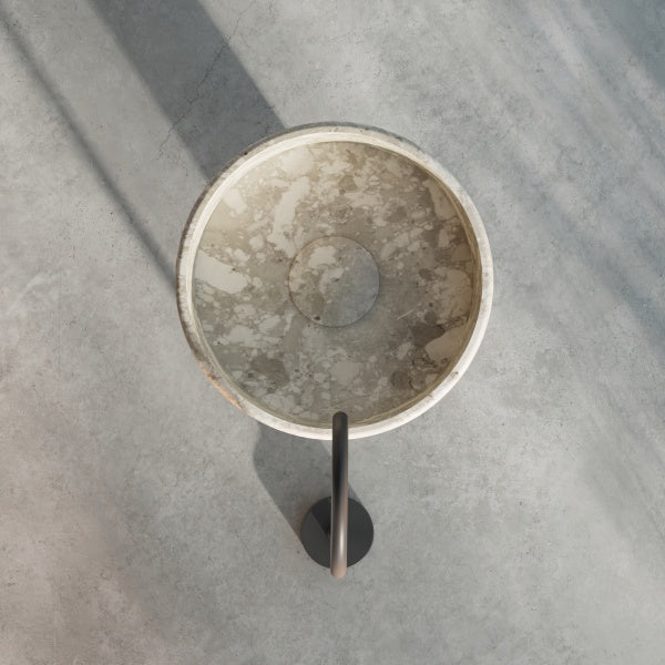MonBlari STRATA Series modern freestanding marble bathroom sink
