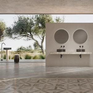 MonBlari STRATA Series modern marble bathroom vessel sink