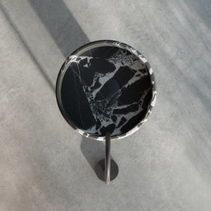 MonBlari STRATA Series modern marble freestanding pedestal basin