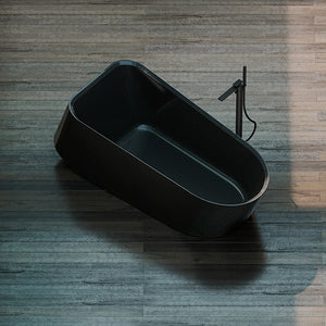 Luxury lightweight forged carbon fiber soaking tub for modern architectural bathroom