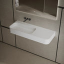 Rectangular wall mounted bathroom sink solid surface basin