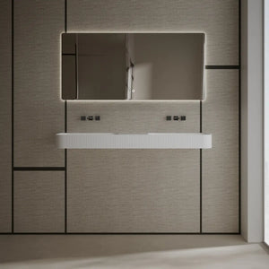 Wall mounted bathroom sink solid surface basin contemporary floating wash basin