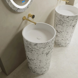 MonBlari XS Series contemporary round pedestal wash basin