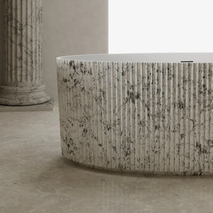 MonBlari XS Series minimalist solid surface soaking bathtub