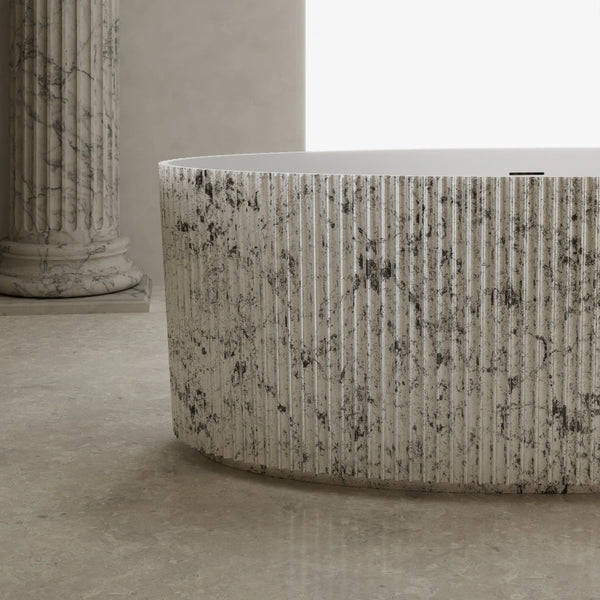 MonBlari XS Series minimalist solid surface soaking bathtub
