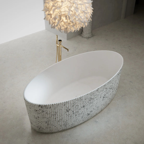 MonBlari XS Series modern solid surface freestanding bathtub