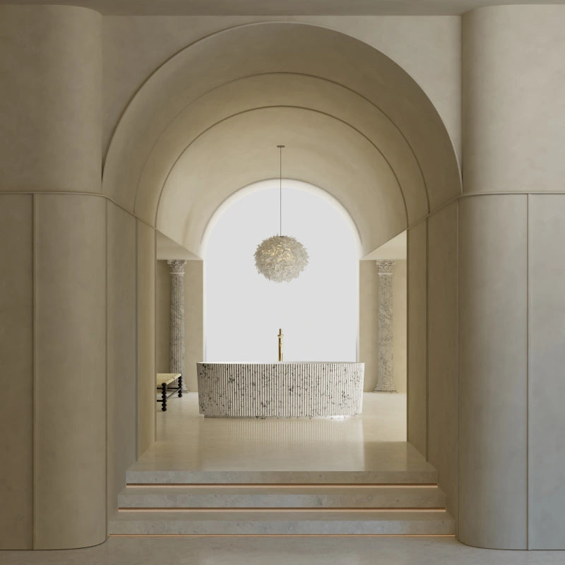 MonBlari XS Series solid surface freestanding soaking bathtub
