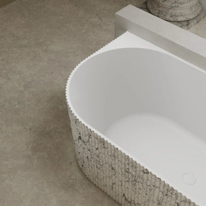 MonBlari XS Series space-saving back-to-wall bathroom bathtub