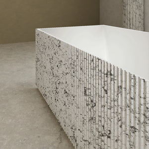 MonBlari XS Series textured rectangular solid surface bathroom tub
